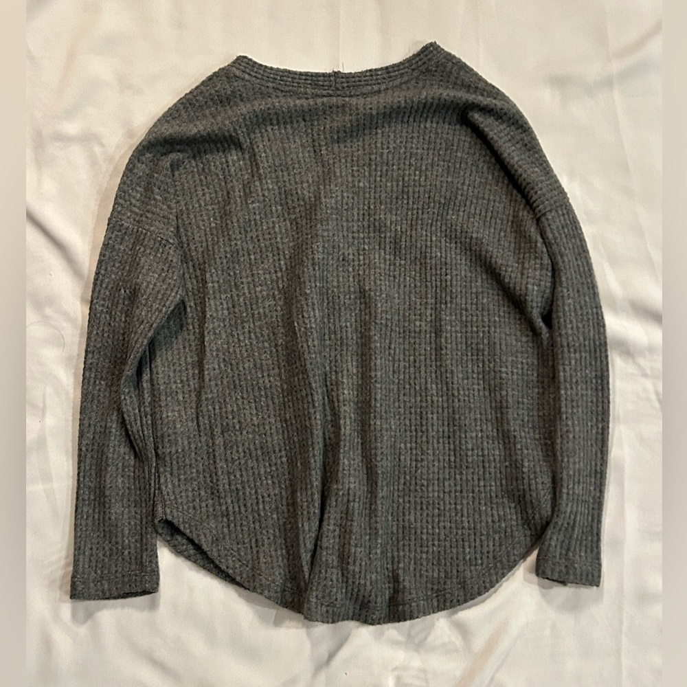 NWT American Eagle Soft & Sexy Plush Waffle Henley Long Sleeve Shirt - XS - Picture 8 of 10